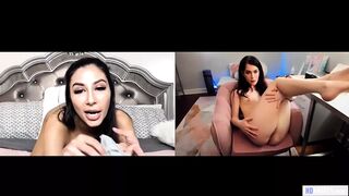 Evelyn Claire és Gianna Dior zsenge lesbi web kamerás önnönélvezése