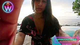 WifeBucket Vágyai - Gyöngéd MILF Lovagol a Naplementében Hatalmas Mellekkel és Szenvedéllyel